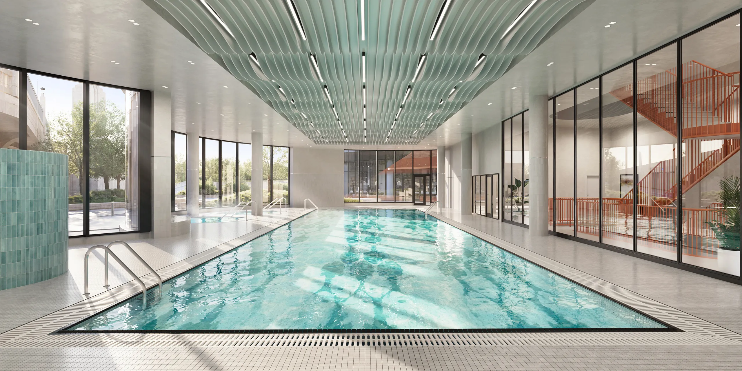The pool tells a story, with Sḵwx̱wú7mesh art integrated into the design.
